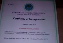 Corporate Affairs Commission Registers PUO MEDIA LTD