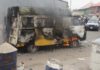 Photo: Bus conductor set ablaze for stabbing passenger to death over N100 change
