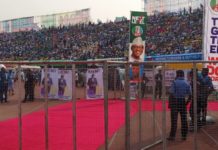 Photos/Video: Buhari arrived Lagos for campaign
