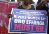 BREAKING: Rivers Women Protest,Calla for Redeployment of REC Obo Effenga