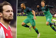 Blind distraught after Ajax loss to Tottenham says ‘he don’t know how to recover from this’