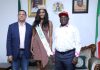 Ikpeazu receives Abia Born Most Beautiful girl in Nigeria , charges her to remain focused.