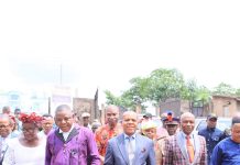 Rev Amadi dedicates Assemblies of God Umuahia North district headquarters.