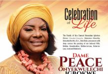 Igbokwe Family Commences Burial Preparations for Late Matriarch Late Dame Peace Igbokwe